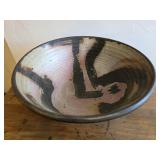 Eddie Smith studio art pottery bowl 14.5x5.5,