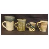 Studio art pottery mugs