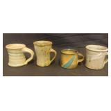 Studio art pottery mugs