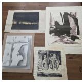 Various artist signed artwork