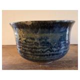 Karen Karnes pottery bowl blue glaze