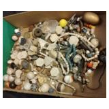 Assorted pottery beads, marbles and more......