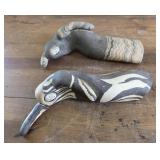 signed "C. H. Brown" clay sculpture art figures,