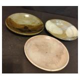 Studio art pottery plates