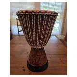 African HAND CARVED  Crafted Djembe Drum 10" drum