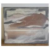 13.5x11 Eddie Smith art painted wood