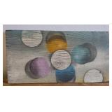 10.5x5.5 Eddie Smith painted wood artwork spheres