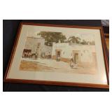 Vintage watercolor painting titled "El Amigo" by
