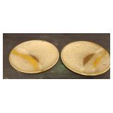 Studio art pottery plates