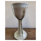 Eddie Smith Pottery ringing chalice 7.5" light