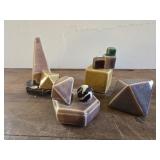 handmade geometric sculptures