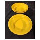 Vintage bright yellow Ceramic Earthenware Serving