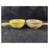 2 Vintage McCoy Heinz soup bowls - yellow and tan