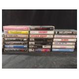 Vintage cassette tapes including Ted Nugent,