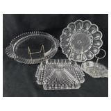 Clear Glass Serving Dishes - Deviled Egg Plate,
