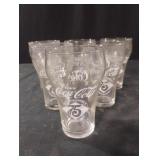 Coca-Cola 75th Anniversary glasses. Set of 6