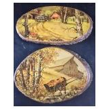 2 wood plaque Maggie Valley Country wall decor