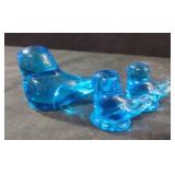 "Bluebirds of Happiness" glass sculptures
