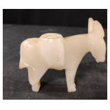 Hand carved stone donkey statue