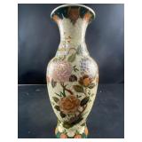 Asian style floral design vase