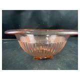 Pink glass bowl