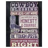 "Cowboy Blessing" wall art 18"x11"
