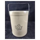 #64 Leaf Crock with handle