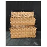Vintage Boho-style woven wicker and rattan mail