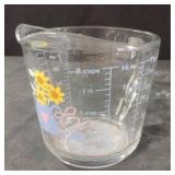 Vintage Anchor Hocking Ribbon Rose Glass 2 Cups