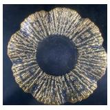 glass plate with gold accents