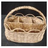Natural woven utensil caddy