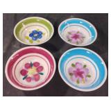 Vintage hand painted floral bowls. Made in Japan