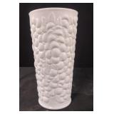 Vintage Milk Glass Raised Grape Vase: Pattern
