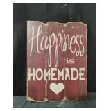 Happiness is Homemade wood sign