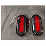 6" Oval LED trailer light. Set of 2