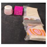 Sponge wedges, powder and facial cream