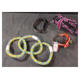 Dog toy, collars and a harness