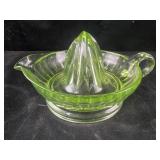Lime Green Glass Juicer (NOT uranium) Has 2 small