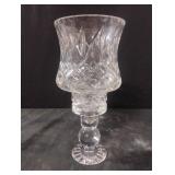Vintage, hand-cut lead crystal 2-piece hurricane