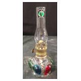 Royal Craft miniature glass oil lamp featuring a
