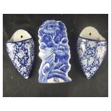 Blue and White Wall Sconce Decor