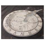 Vintage Brass Hummingbird Pointer Sundial Bowl
