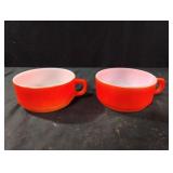 Vintage Anchor Hocking Fire King orange and white