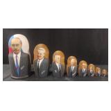 Hand-painted Russian matryoshka nesting dolls