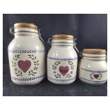Vintage Santa Ana Crockery Canister Set with a