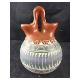 Signed Navaho Pottery Wedding Vase