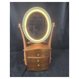 Lighted Make Up Mirror Jewelry Box