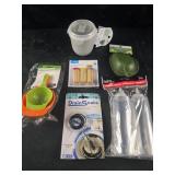Misc Kitchen items - colander, toothpicks, mug