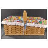 Basket with cloth liner