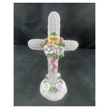 Glass cross decor